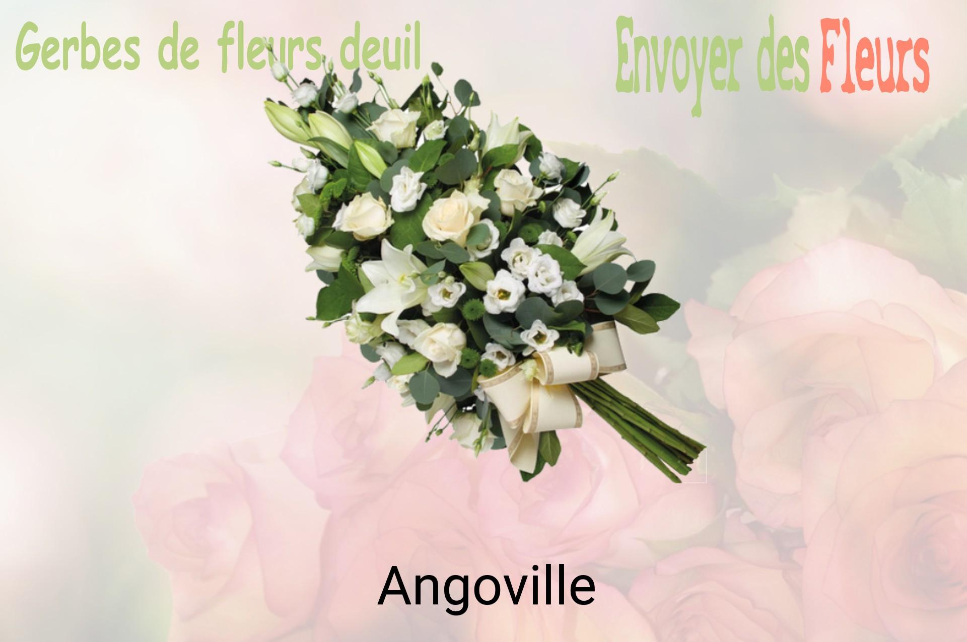 Gerbe de fleurs de deuil livrée à Angoville